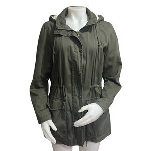 Olive Utility Lightweight Jacket Size Large